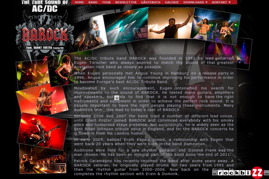 Bandwebseite www.barock-acdc.com